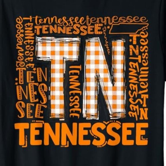 Tennessee State Flag Orange Plaid Baseball 2025 Volunteers Pride T-Shirt 166 - Picture 2 of 5